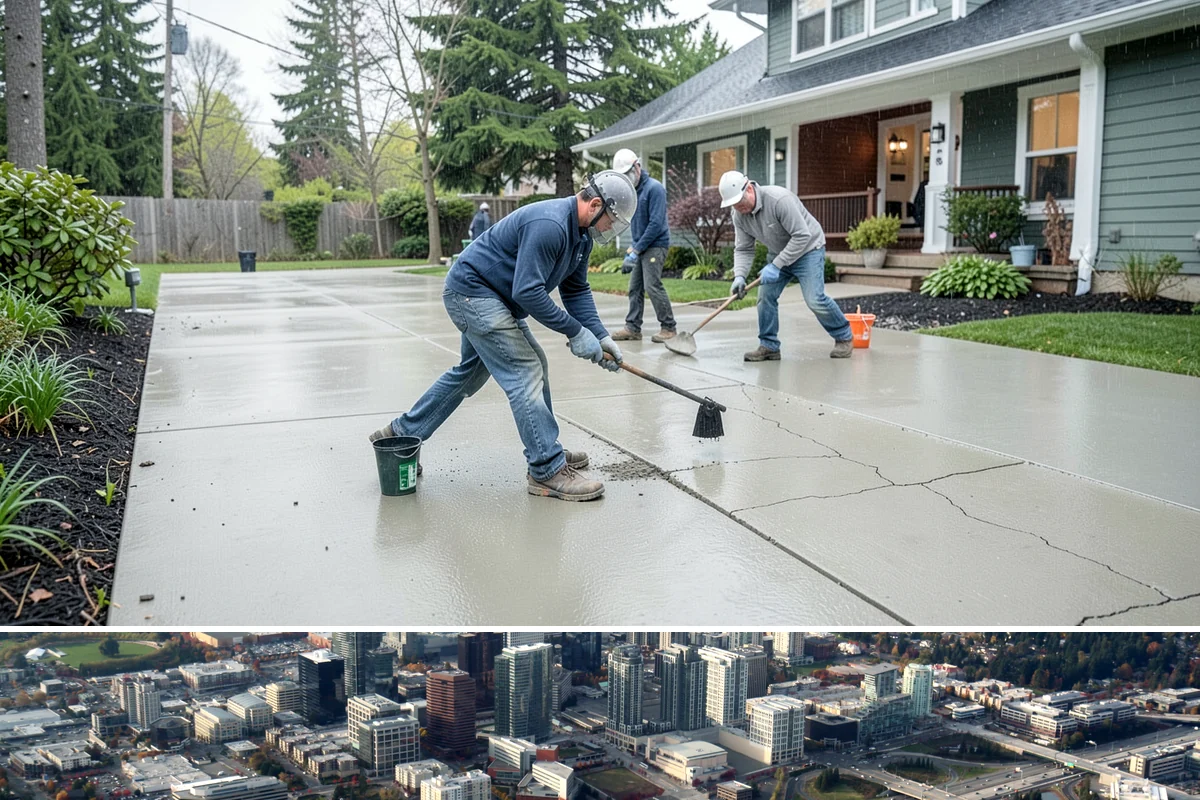 Basement Drywall in Bellevue, King County, WA - Drywall work is interior and proceeds reliably through any season.