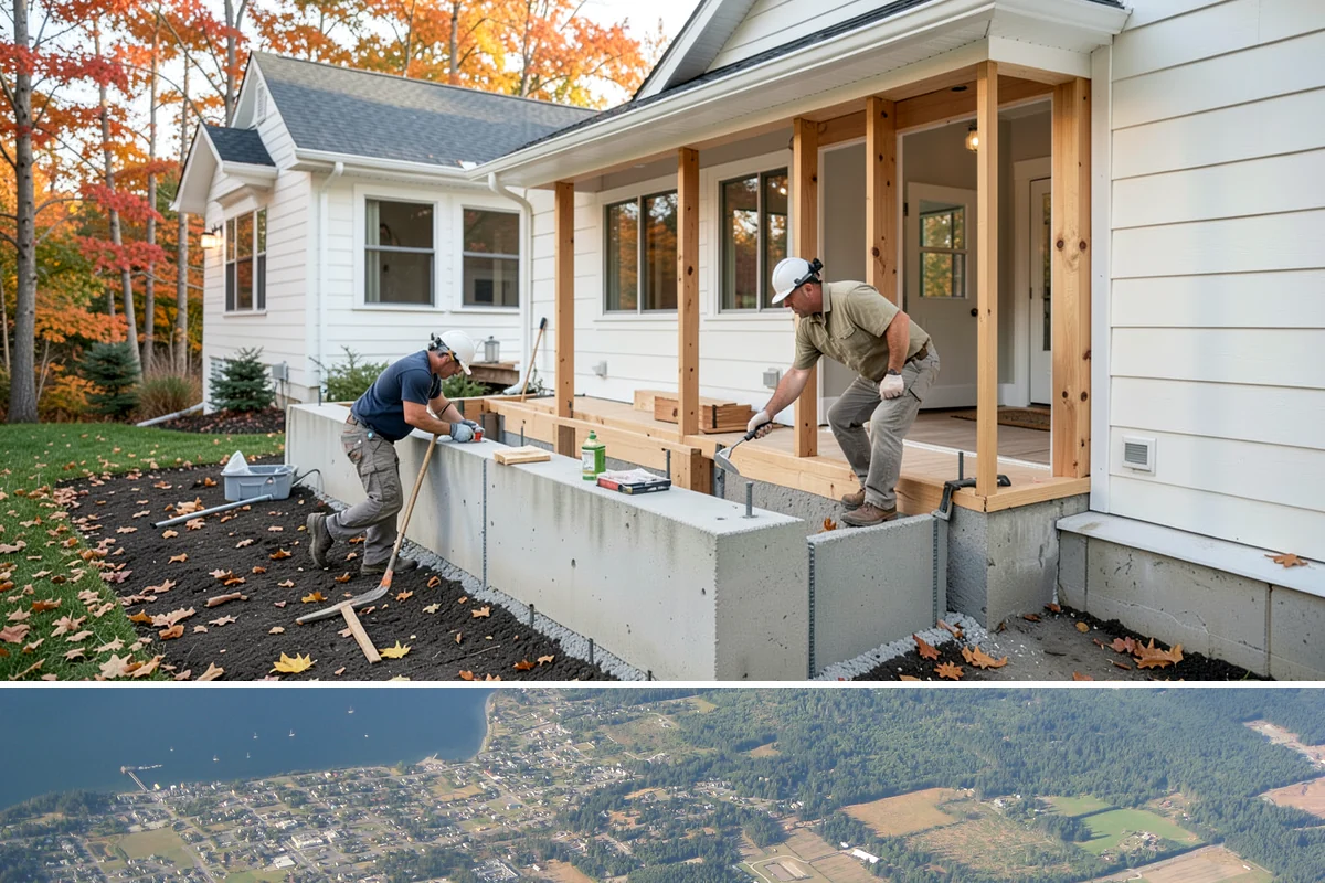 Basement Drywall in Coupeville, Island County, WA - Drywall work is interior and proceeds reliably through any season.