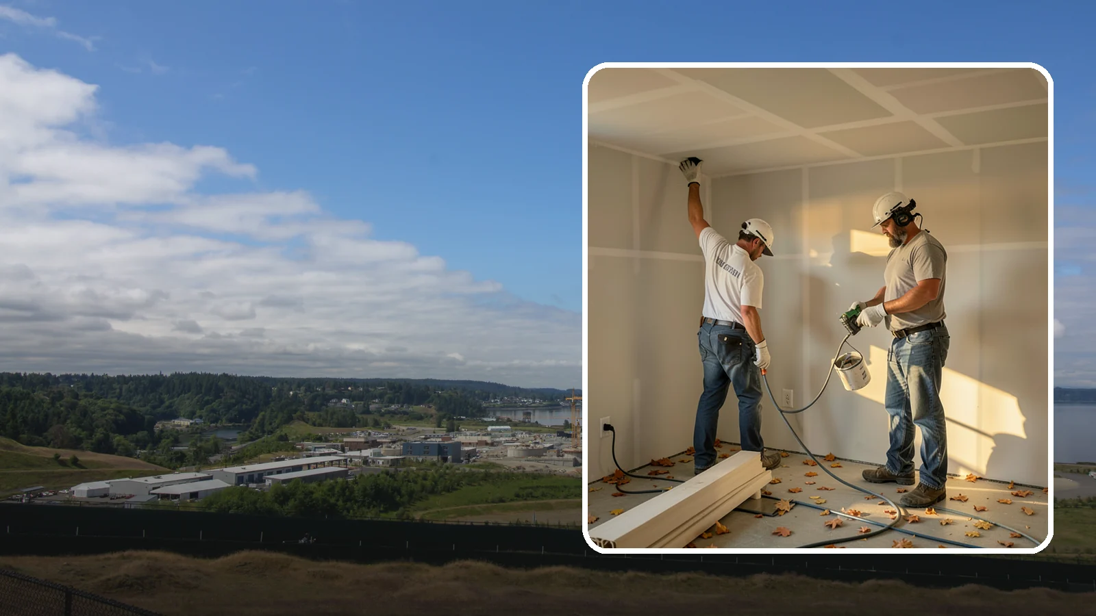 Basement Drywall in University Place, Pierce County, WA - Basement drywall hangs, finishes, and preps below-grade walls and ceilings for a clean, painted surface.