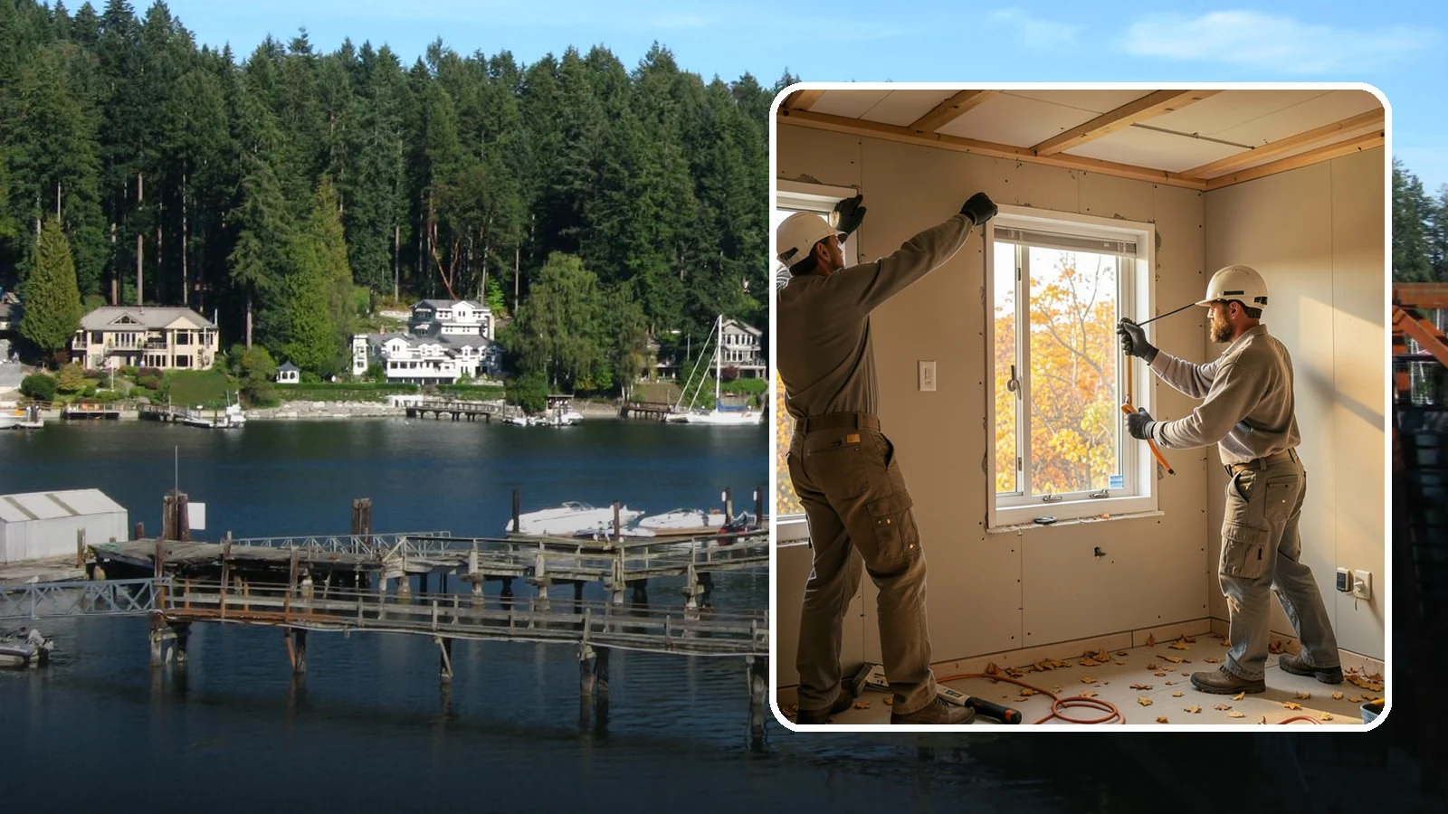 Basement Egress Window in Gig Harbor, Pierce County, WA - A basement egress window installation adds a code-required emergency exit and daylight to below-grade rooms.