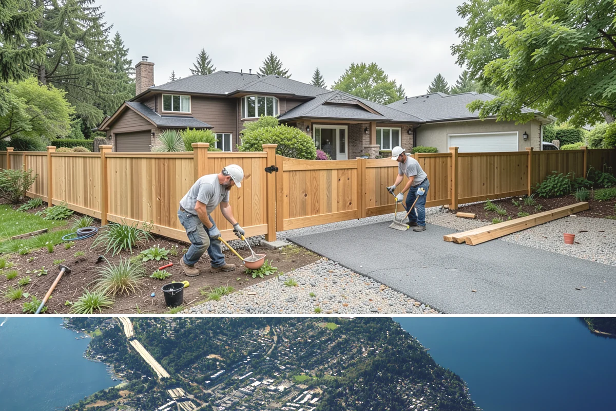 Basement Egress Window in Mercer Island, King County, WA - We schedule the excavation and foundation cut during drier weather to keep the opening protected.