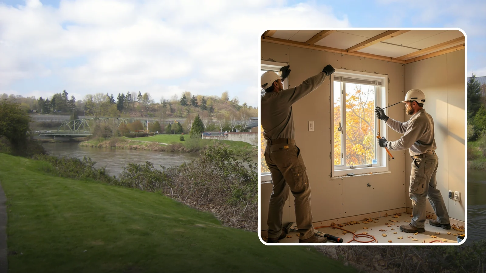 Basement Egress Window in Tukwila, King County, WA - A basement egress window installation adds a code-required emergency exit and daylight to below-grade rooms.