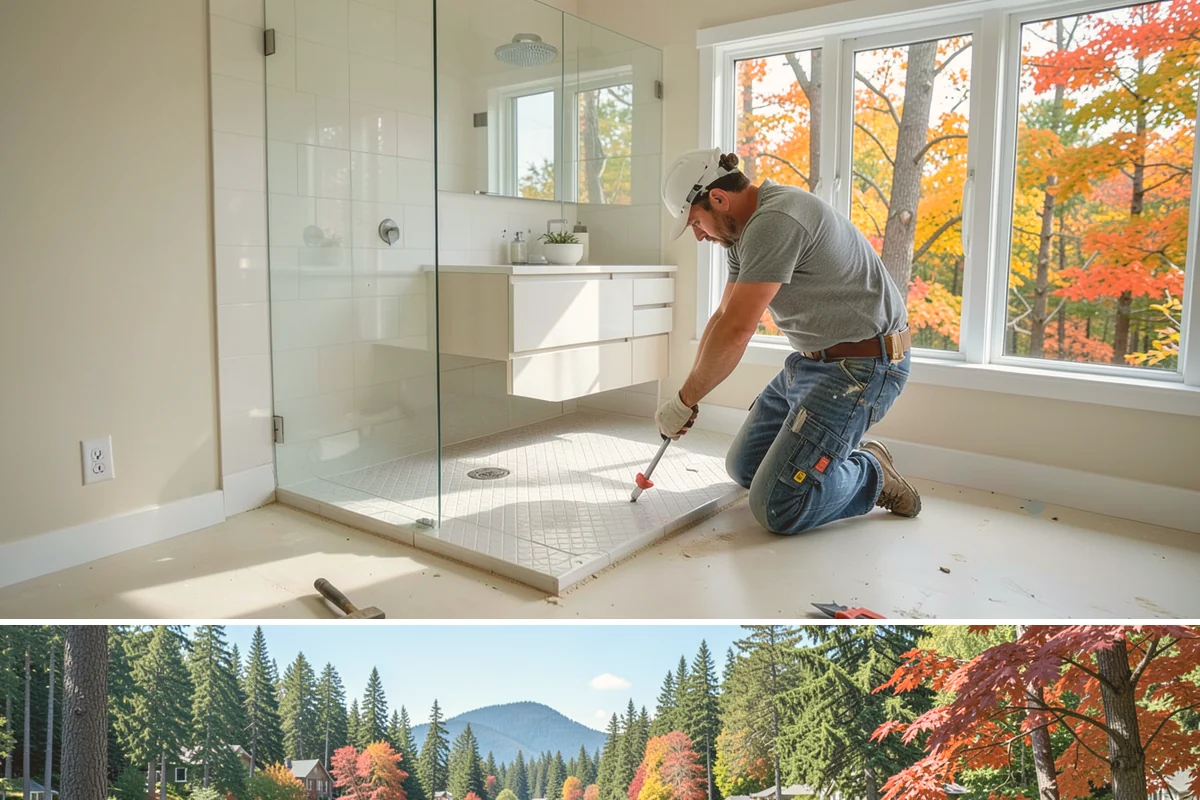 Basement Finishing in Covington, King County, WA - Interior basement finishing can proceed year-round, making it a productive project through the rainy winter months.