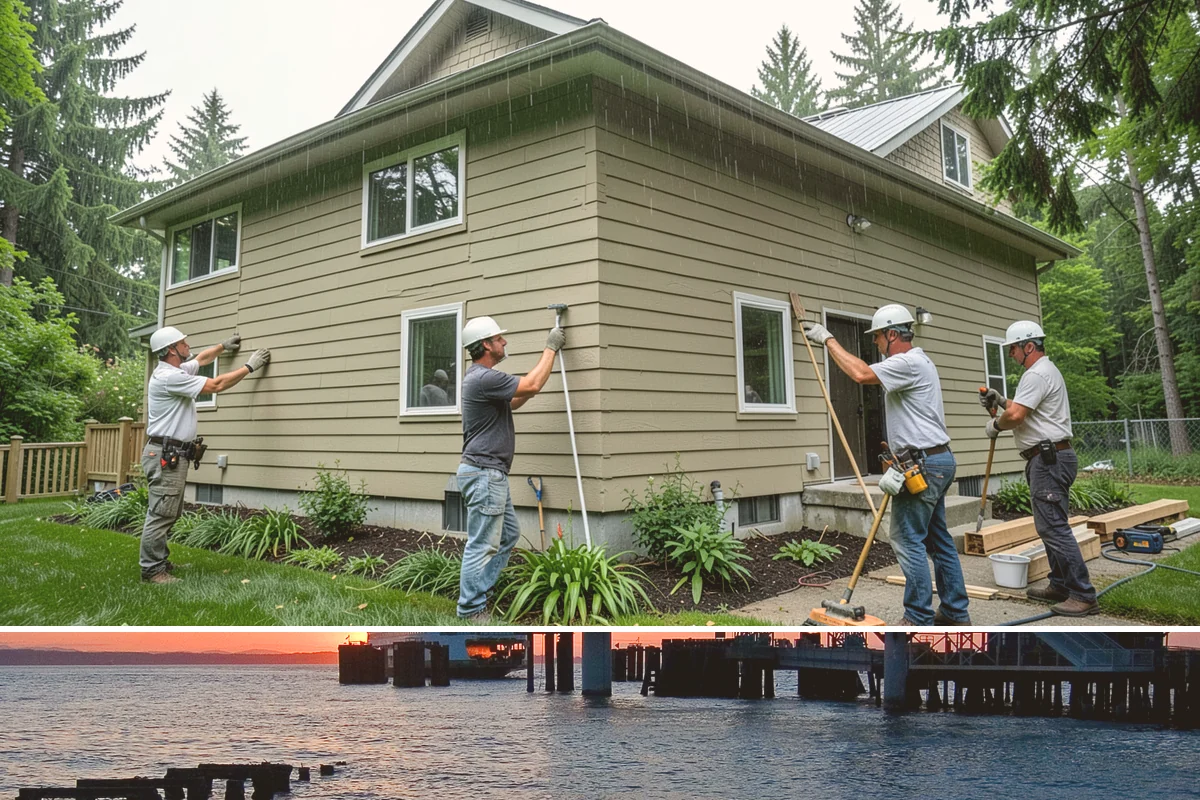 Basement Finishing in Edmonds, Snohomish County, WA - Interior basement finishing can proceed year-round, making it a productive project through the rainy winter months.