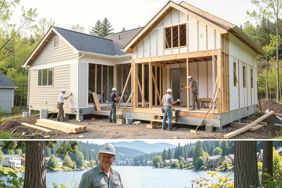 Basement Finishing in Milton, King County, WA - Interior basement finishing can proceed year-round, making it a productive project through the rainy winter months.