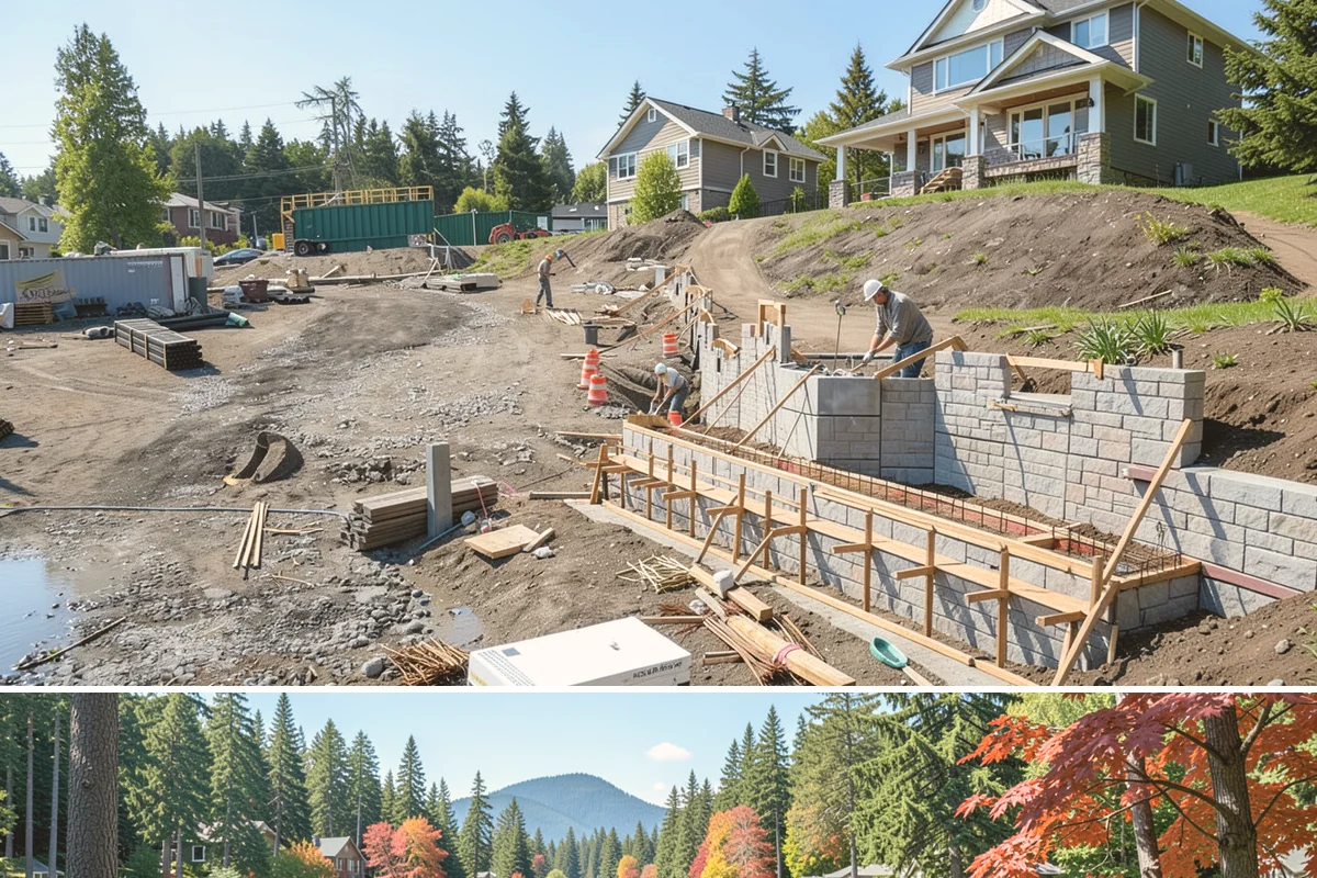 Basement Flooring Installation in Covington, King County, WA - Basement flooring can be installed any season, with moisture testing especially valuable during the wet winter months.