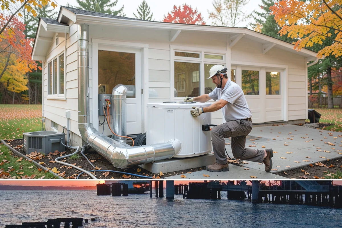 Basement Flooring Installation in Edmonds, Snohomish County, WA - Basement flooring can be installed any season, with moisture testing especially valuable during the wet winter months.