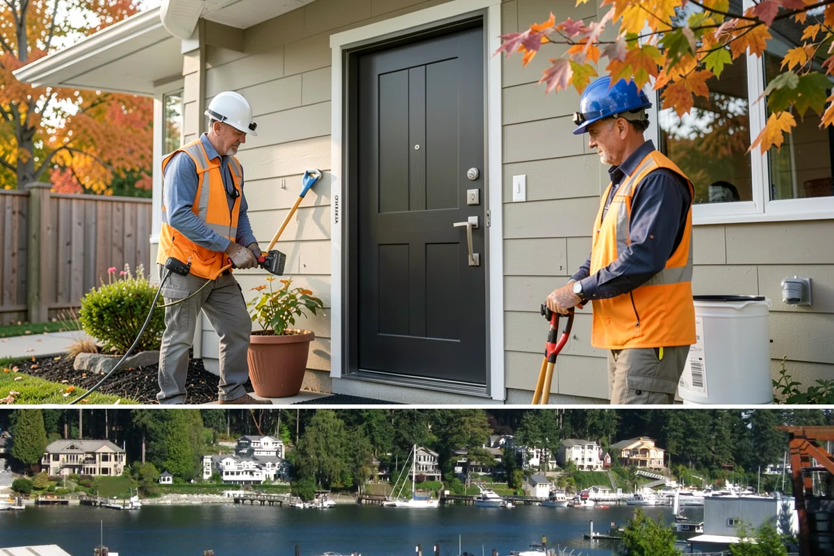 Basement Flooring Installation in Gig Harbor, Pierce County, WA - Basement flooring can be installed any season, with moisture testing especially valuable during the wet winter months.