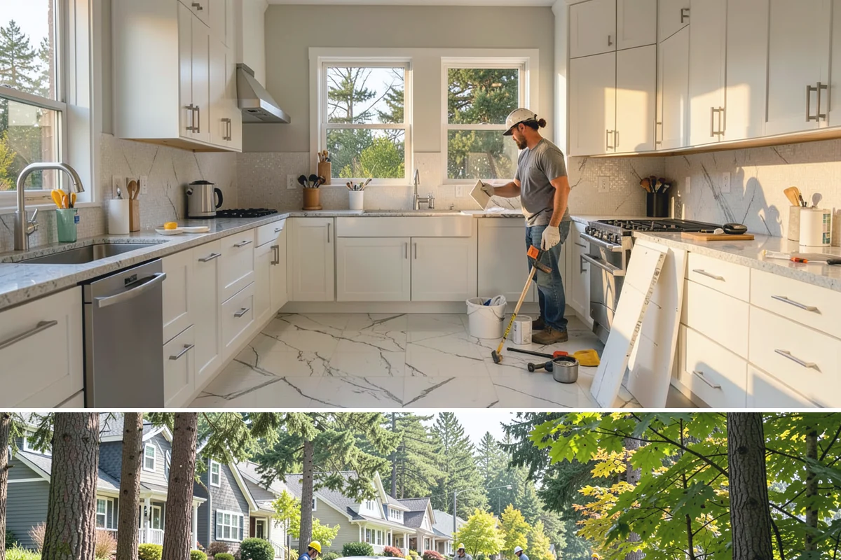 Basement Flooring Installation in Normandy Park, King County, WA - Basement flooring can be installed any season, with moisture testing especially valuable during the wet winter months.