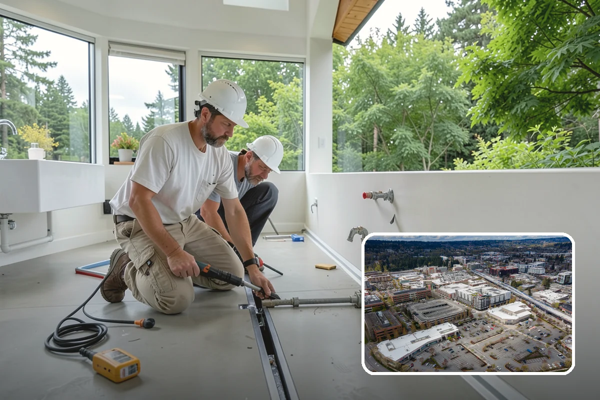 Basement Flooring Installation in Redmond, King County, WA - Waterproof materials suited to below-grade moisture