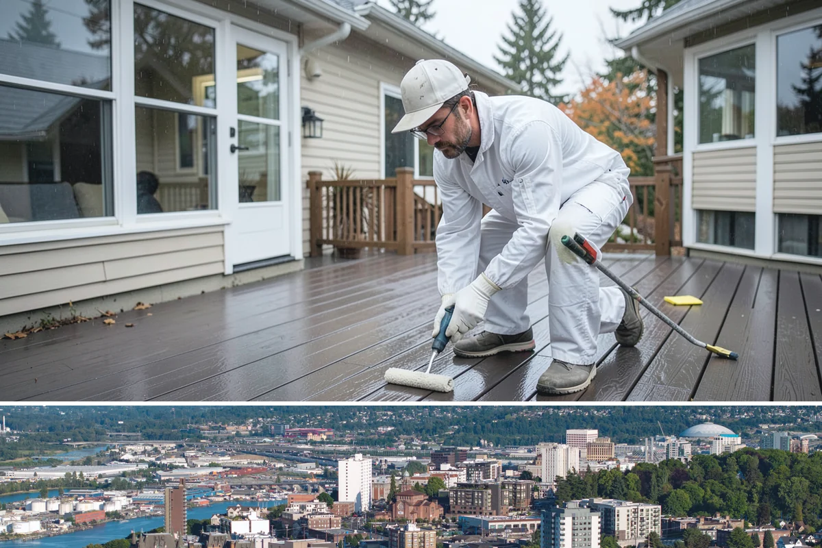 Basement Flooring Installation in Tacoma, Pierce County, WA - Basement flooring can be installed any season, with moisture testing especially valuable during the wet winter months.