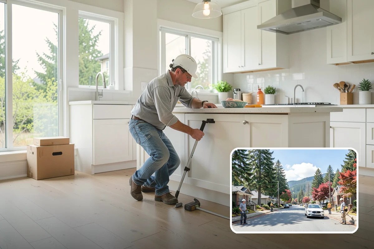 Basement Flooring in Hunts Point, King County, WA - Uses moisture-tolerant flooring materials