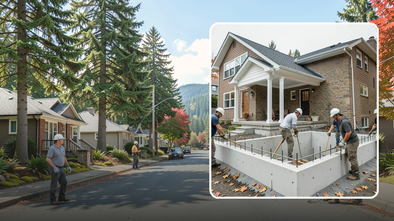 Basement Foundation in Hunts Point, King County, WA - We construct full-depth basement foundations that add livable square footage while standing up to Northwest groundwater.