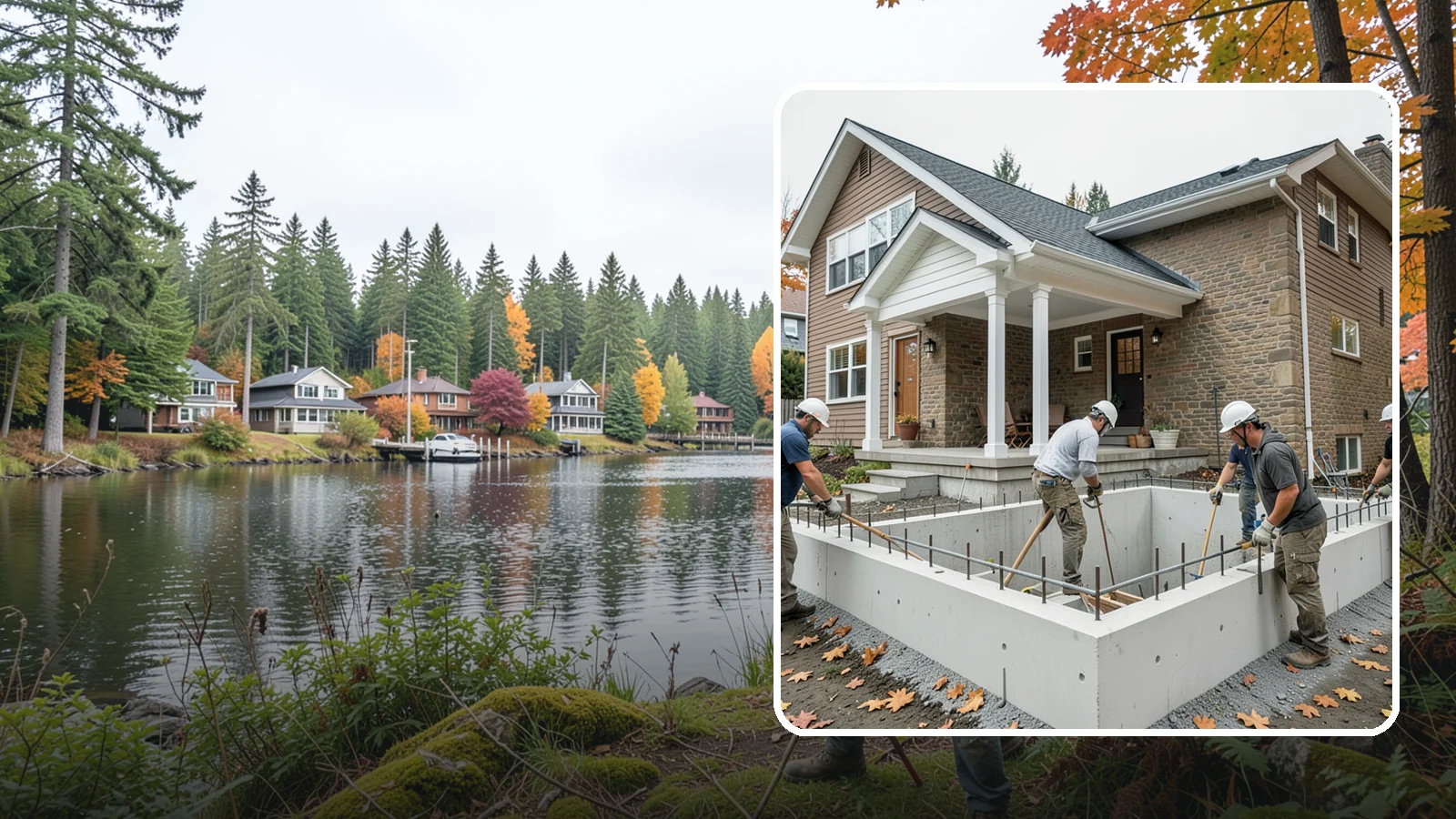 Basement Foundation in La Conner, Skagit County, WA - We construct full-depth basement foundations that add livable square footage while standing up to Northwest groundwater.