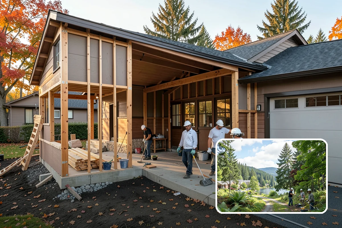 Basement Foundation in Lake Forest Park, King County, WA - A full level of below-grade space to finish later