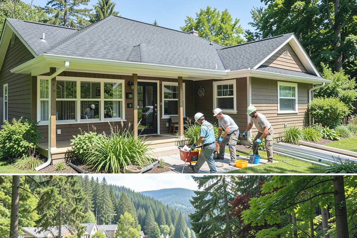 Basement Foundation in Lake Forest Park, King County, WA - Deep excavation is best in drier months when soils are more stable