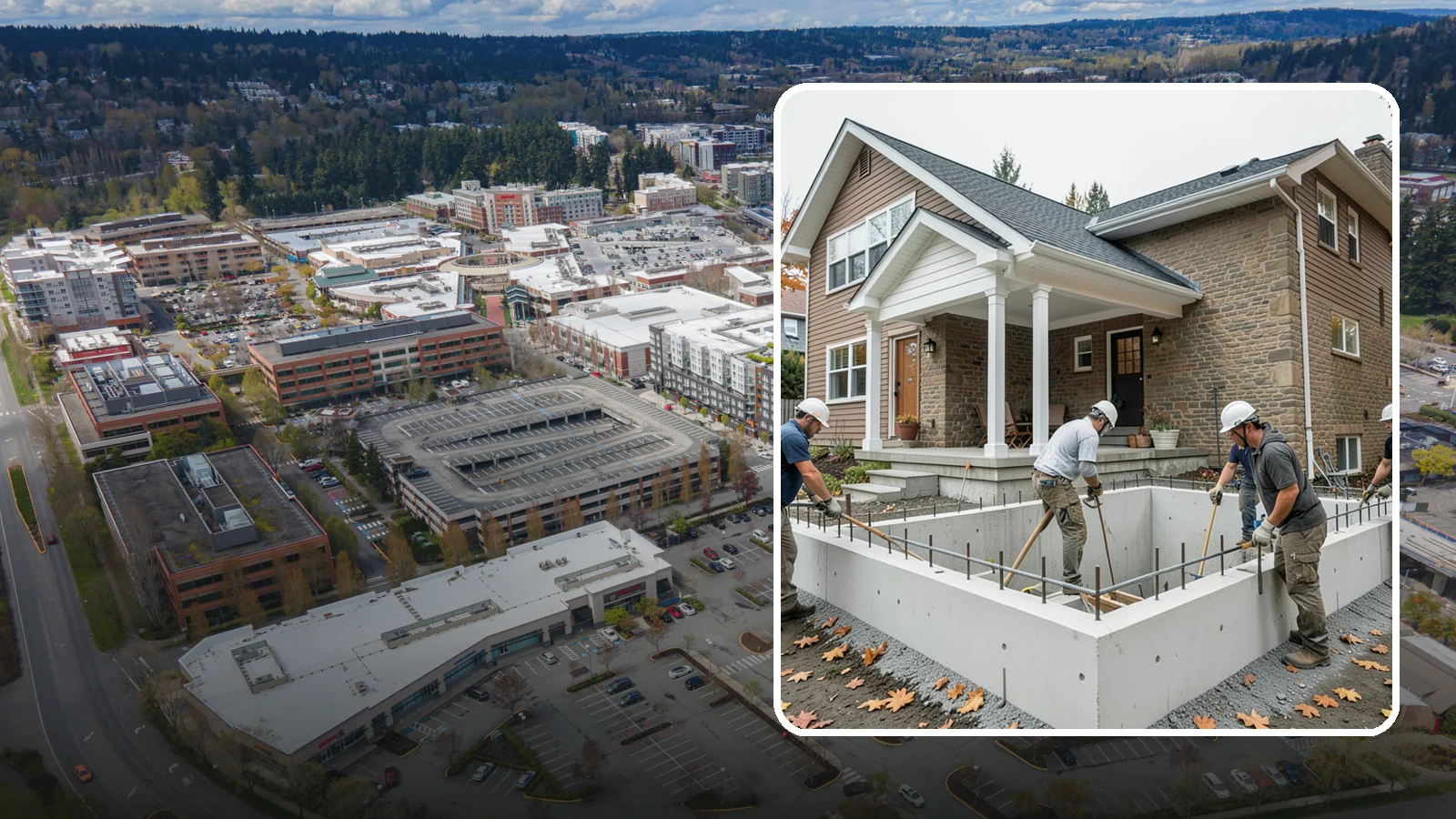 Basement Foundation in Redmond, King County, WA - We construct full-depth basement foundations that add livable square footage while standing up to Northwest groundwater.