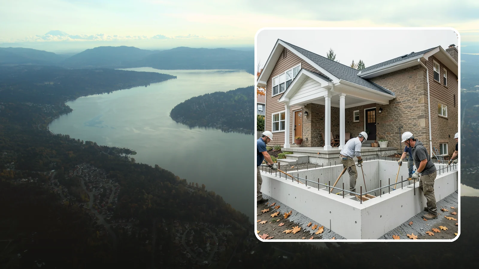 Basement Foundation in Sammamish, King County, WA - We construct full-depth basement foundations that add livable square footage while standing up to Northwest groundwater.