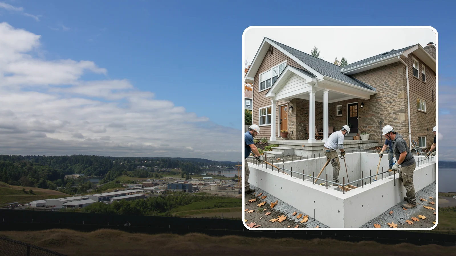 Basement Foundation in University Place, Pierce County, WA - We construct full-depth basement foundations that add livable square footage while standing up to Northwest groundwater.