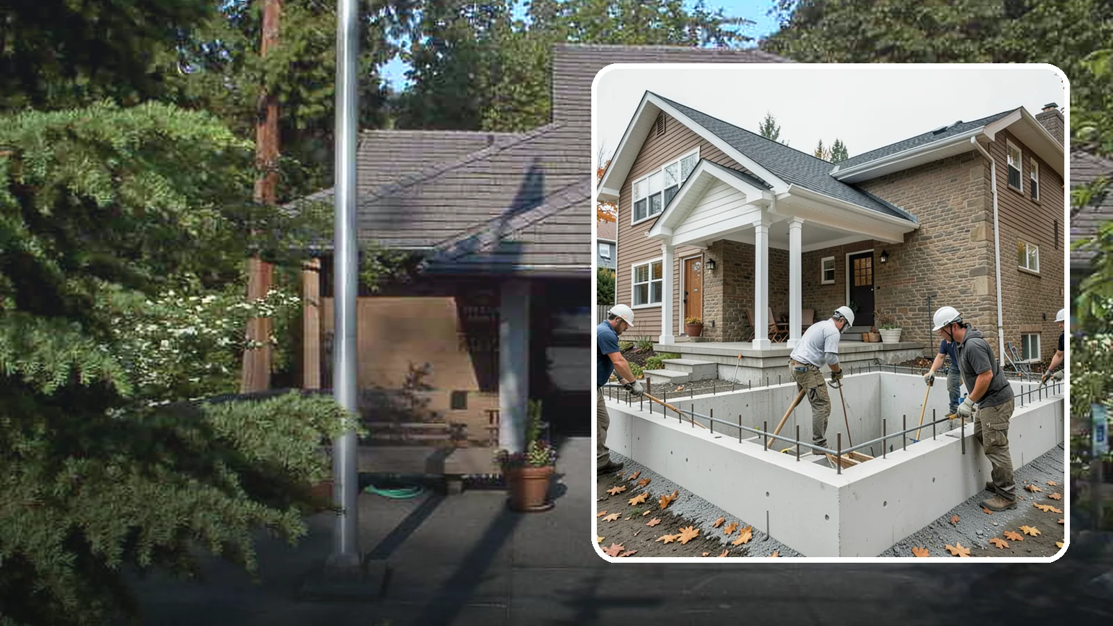 Basement Foundation in Yarrow Point, King County, WA - We construct full-depth basement foundations that add livable square footage while standing up to Northwest groundwater.