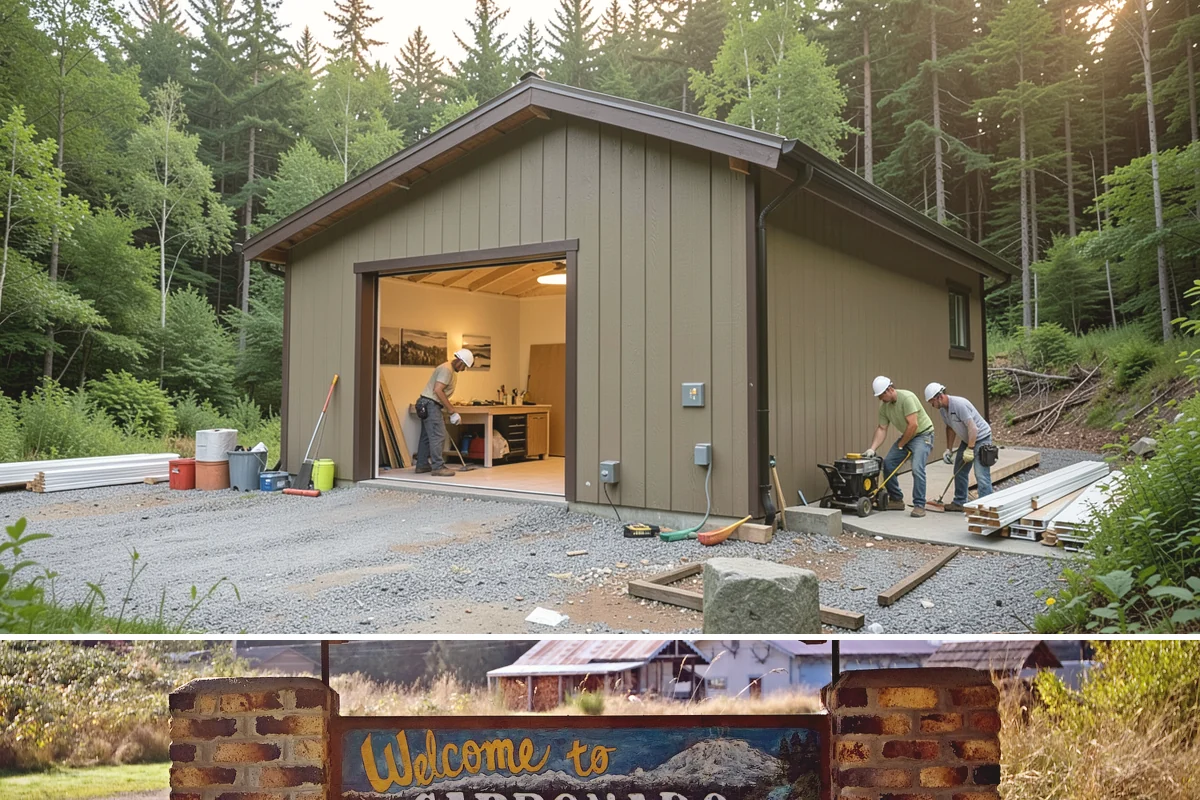 Basement Framing in Carbonado, Pierce County, WA - Framing happens indoors and is well suited to the wet season when outdoor work slows.
