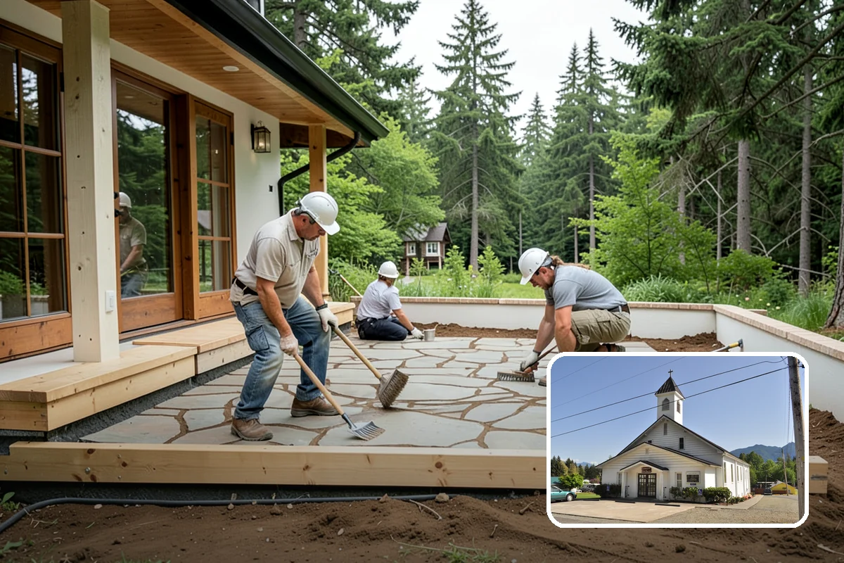 Basement Framing in Concrete, Skagit County, WA - Defines rooms and usable layout
