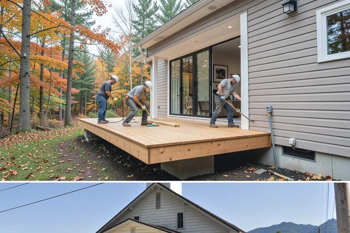 Basement Framing in Concrete, Skagit County, WA - Framing happens indoors and is well suited to the wet season when outdoor work slows.
