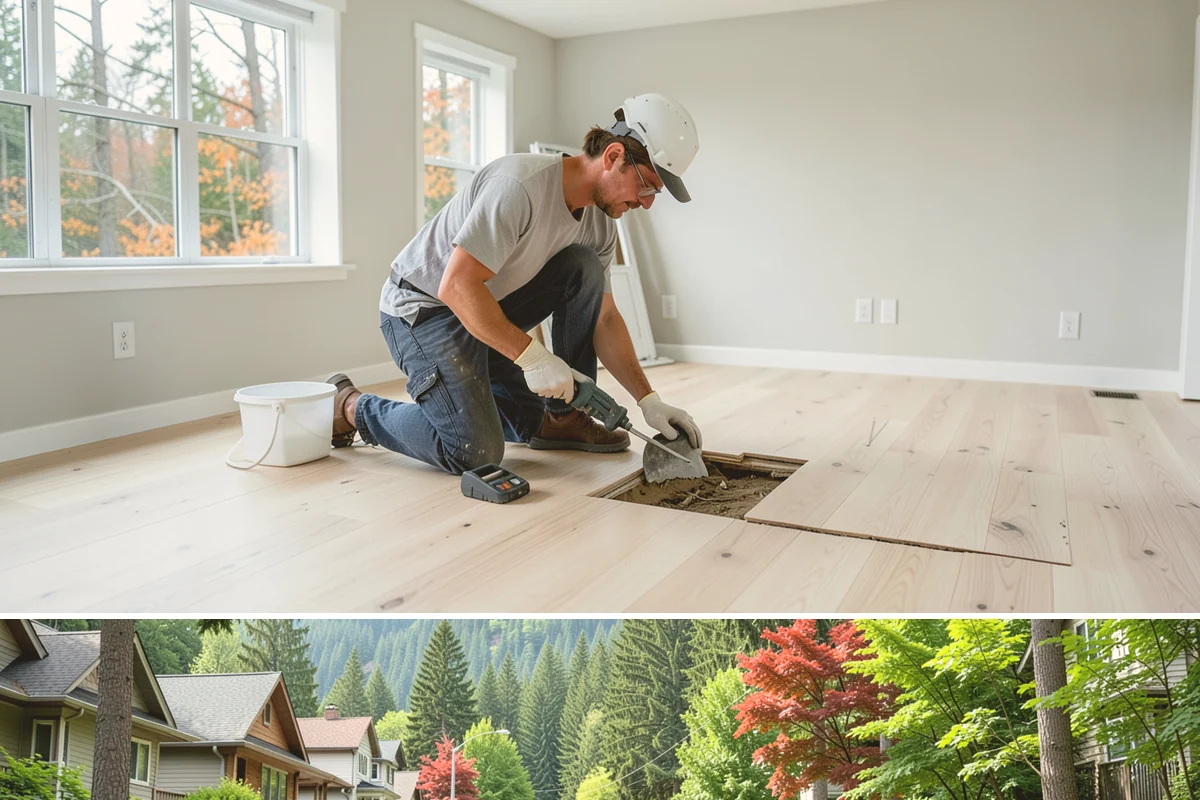 Basement Framing in Darrington, Snohomish County, WA - Framing happens indoors and is well suited to the wet season when outdoor work slows.