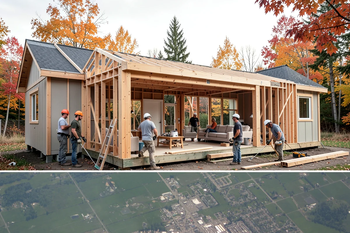Basement Framing in Enumclaw, King County, WA - Framing happens indoors and is well suited to the wet season when outdoor work slows.