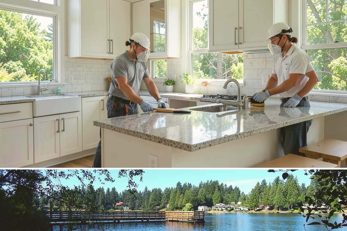 Basement Framing in Federal Way, King County, WA - Framing happens indoors and is well suited to the wet season when outdoor work slows.