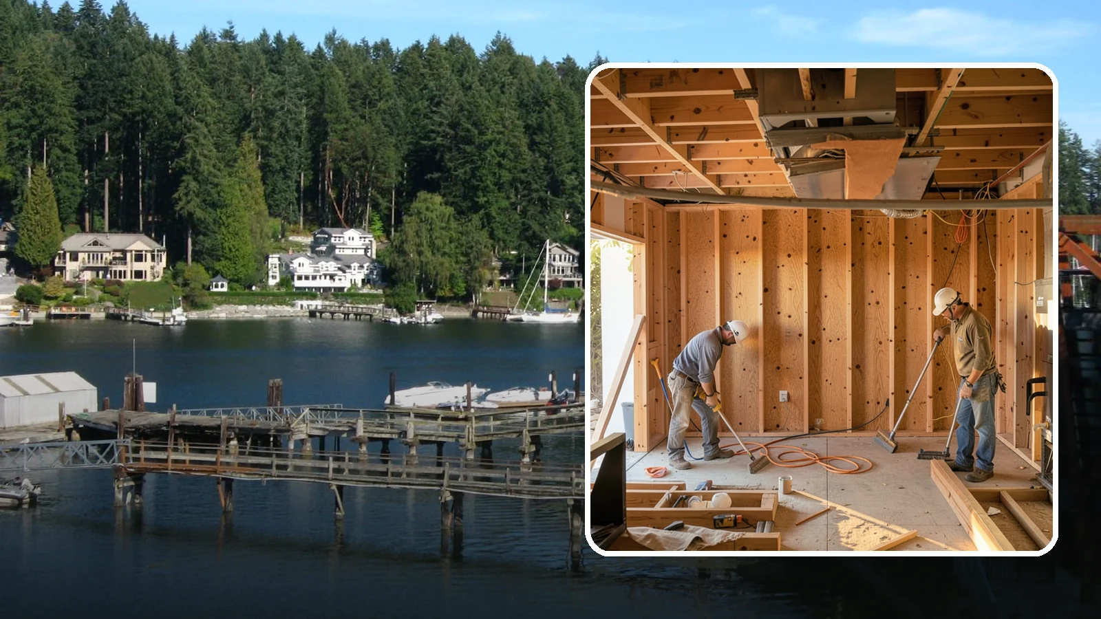 Basement Framing in Gig Harbor, Pierce County, WA - Basement framing builds the wall and partition structure that shapes your finished lower level.