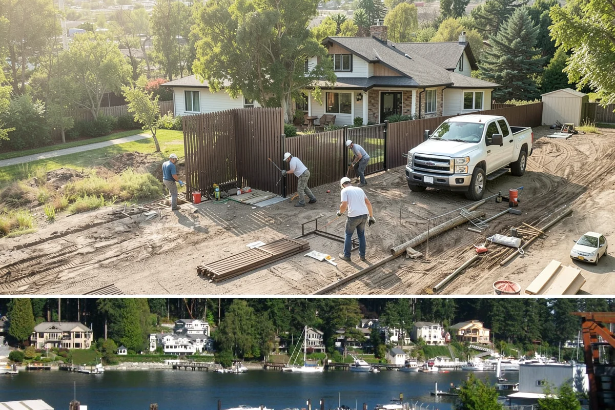 Basement Framing in Gig Harbor, Pierce County, WA - Framing happens indoors and is well suited to the wet season when outdoor work slows.