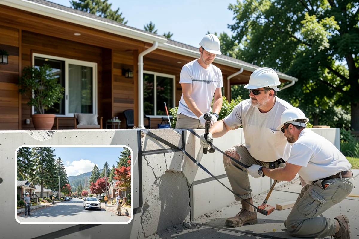Basement Framing in Hunts Point, King County, WA - Defines rooms and usable layout