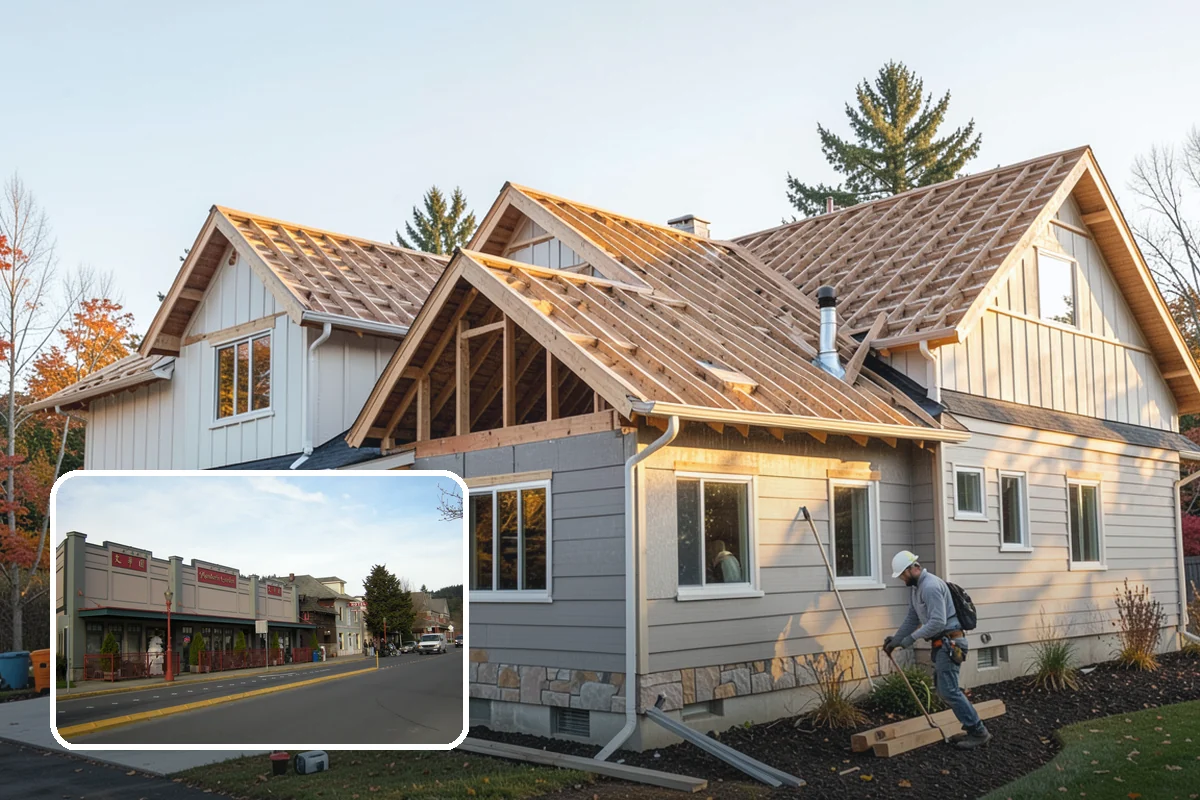 Basement Framing in Issaquah, King County, WA - Defines rooms and usable layout
