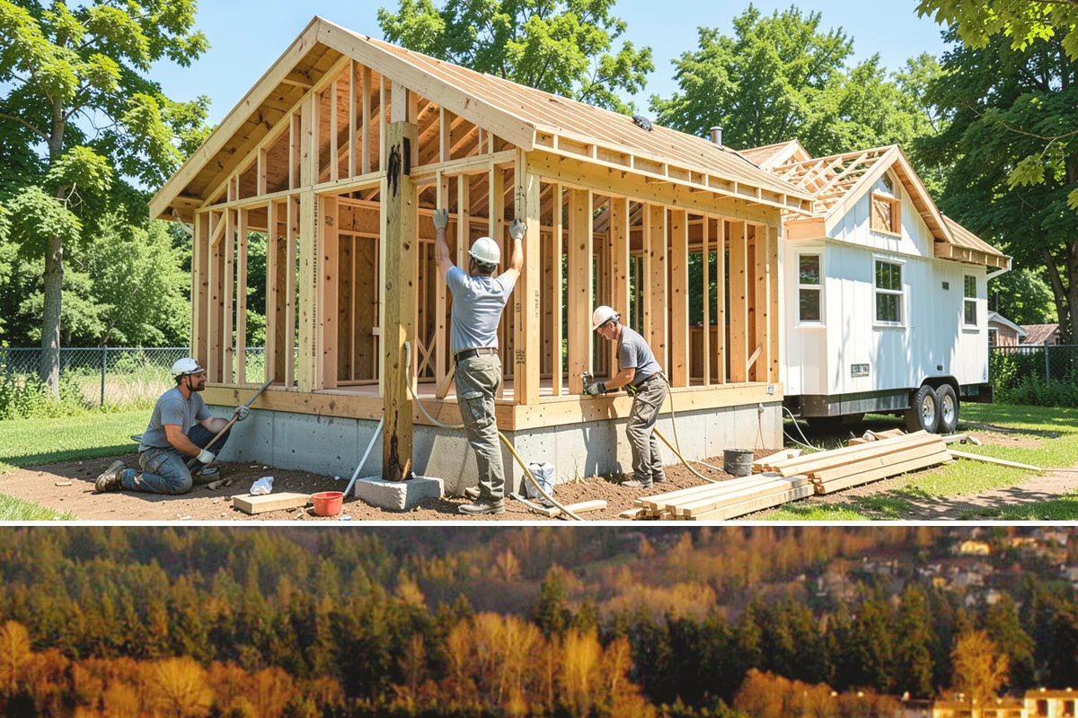 Basement Framing in Kenmore, King County, WA - Framing happens indoors and is well suited to the wet season when outdoor work slows.