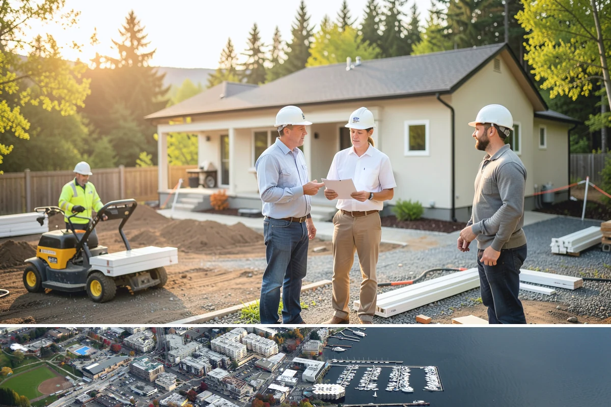 Basement Framing in Kirkland, King County, WA - Framing happens indoors and is well suited to the wet season when outdoor work slows.