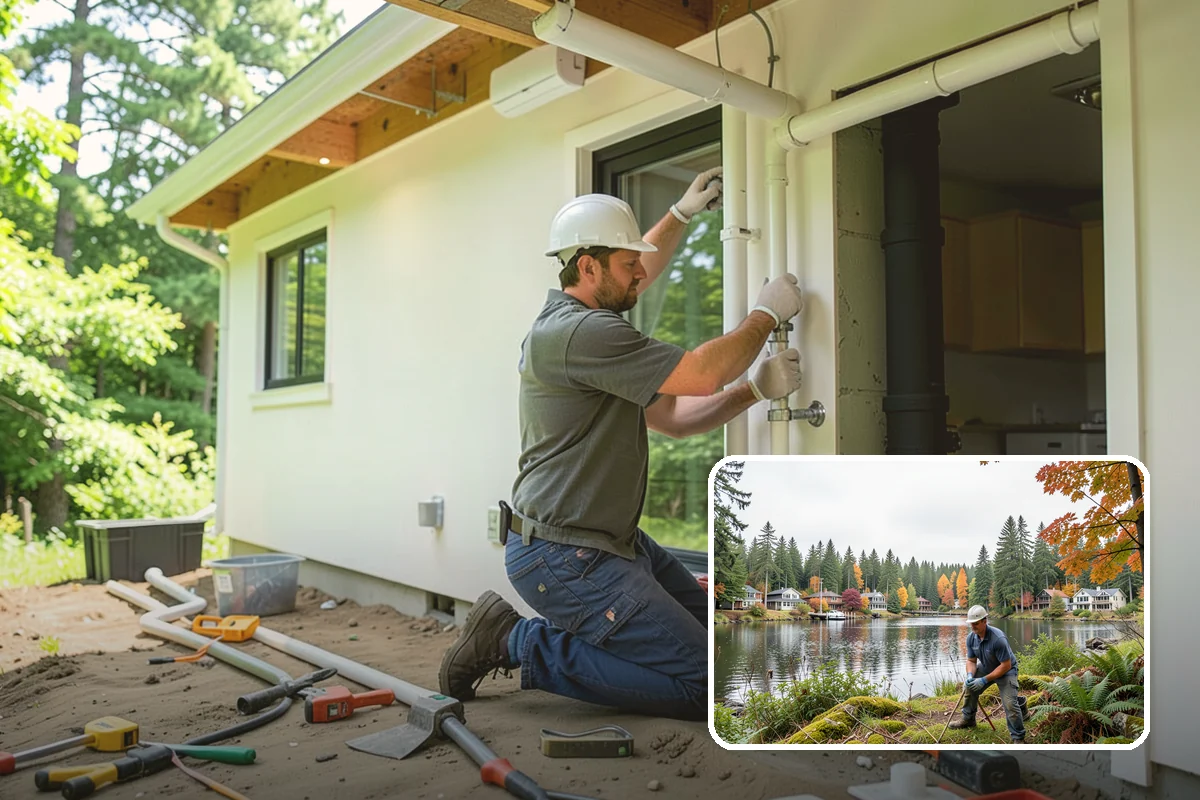 Basement Framing in La Conner, Skagit County, WA - Defines rooms and usable layout
