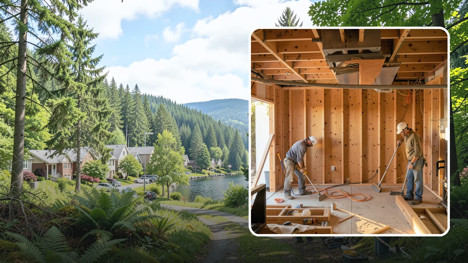 Basement Framing in Lake Forest Park, King County, WA - Basement framing builds the wall and partition structure that shapes your finished lower level.