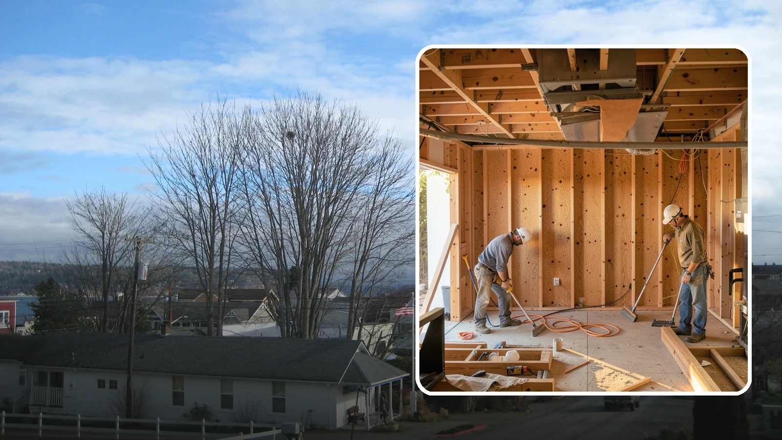 Basement Framing in Langley, Island County, WA - Basement framing builds the wall and partition structure that shapes your finished lower level.