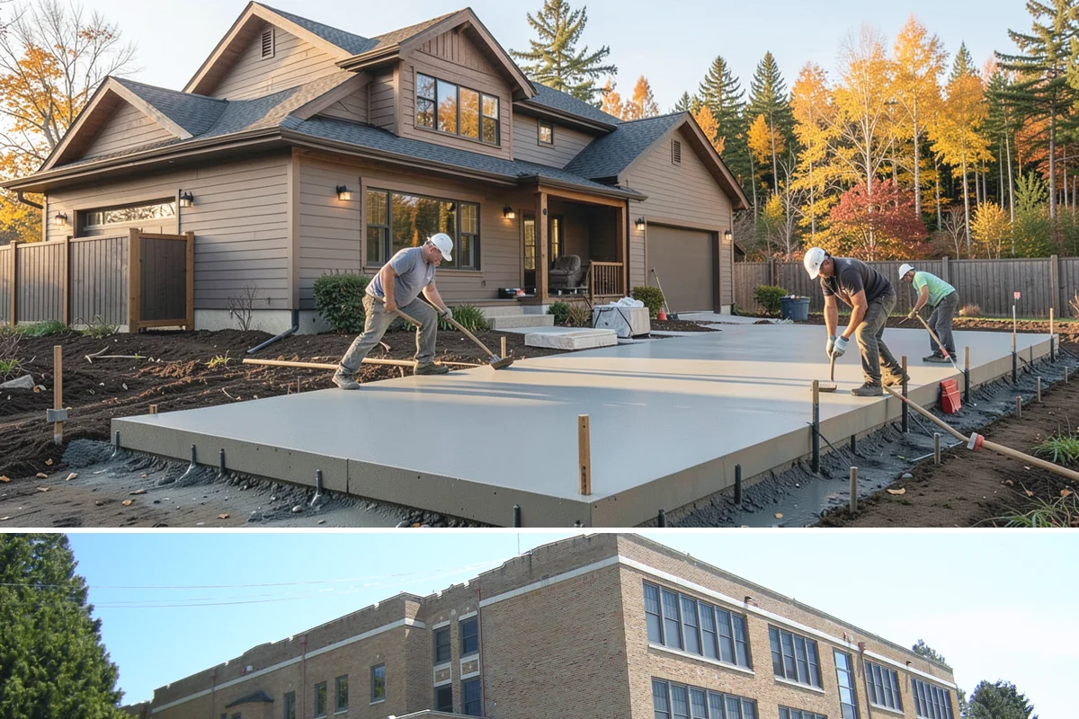 Basement Framing in Maple Valley, King County, WA - Framing happens indoors and is well suited to the wet season when outdoor work slows.