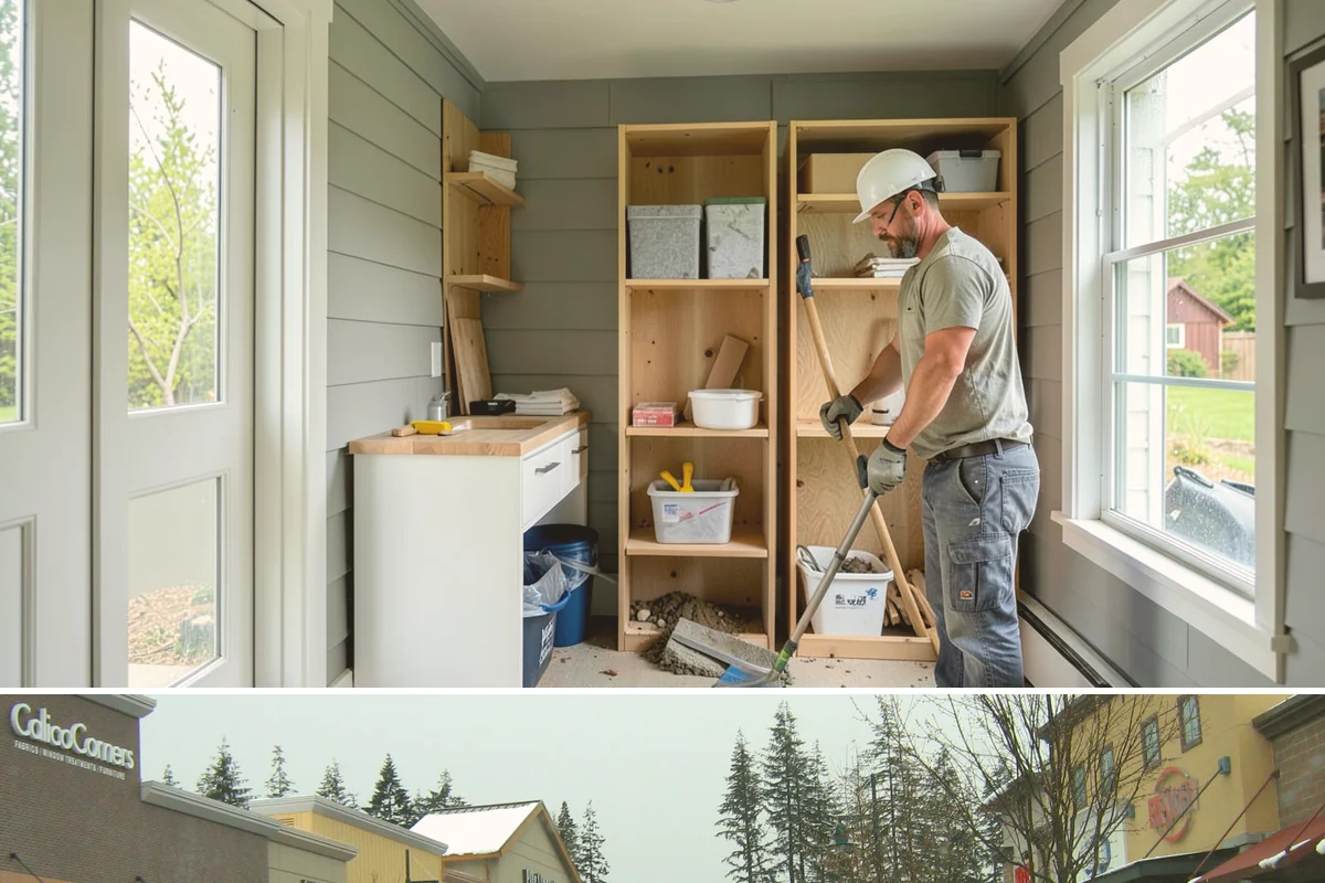 Basement Framing in Mill Creek, Snohomish County, WA - Framing happens indoors and is well suited to the wet season when outdoor work slows.