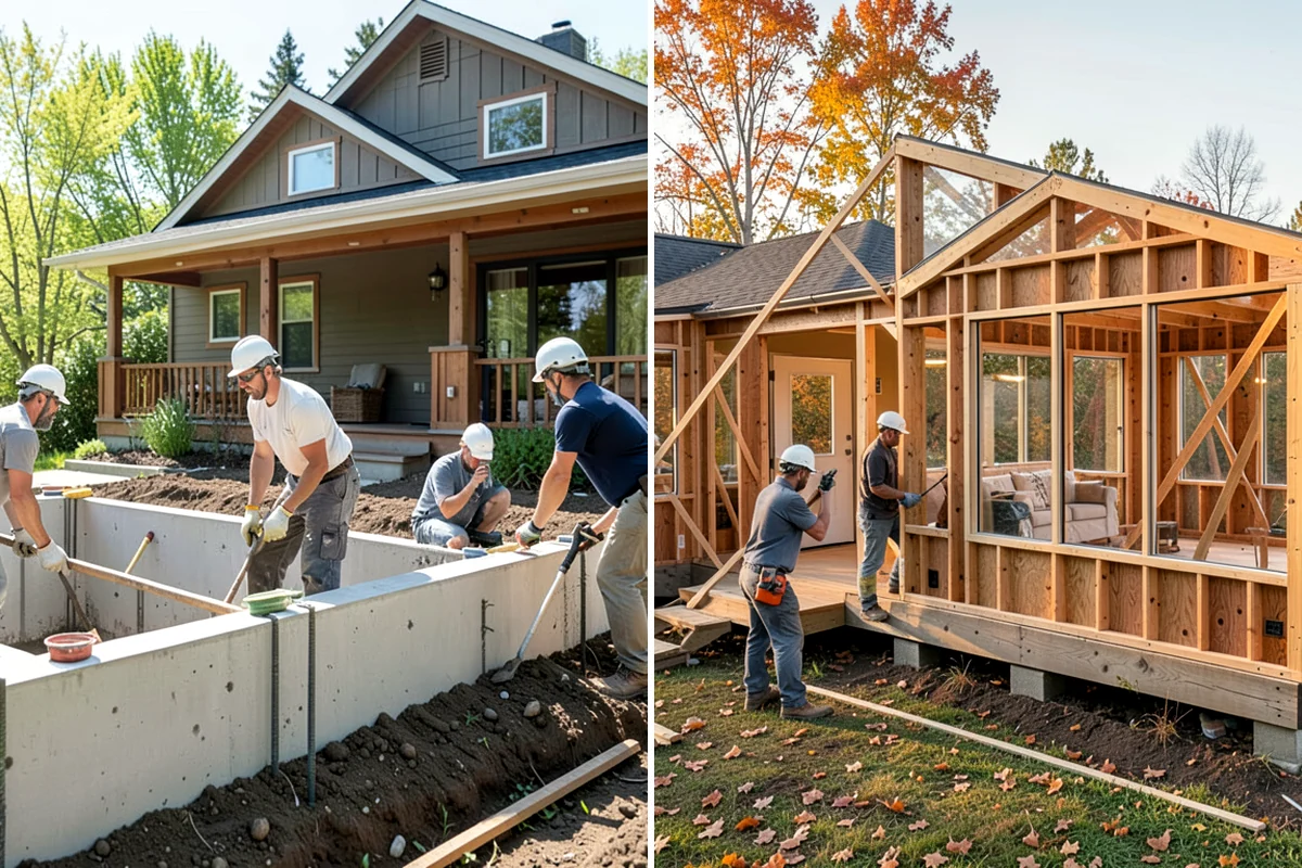 Basement Framing in Normandy Park, King County, WA - Lay out rooms and openings