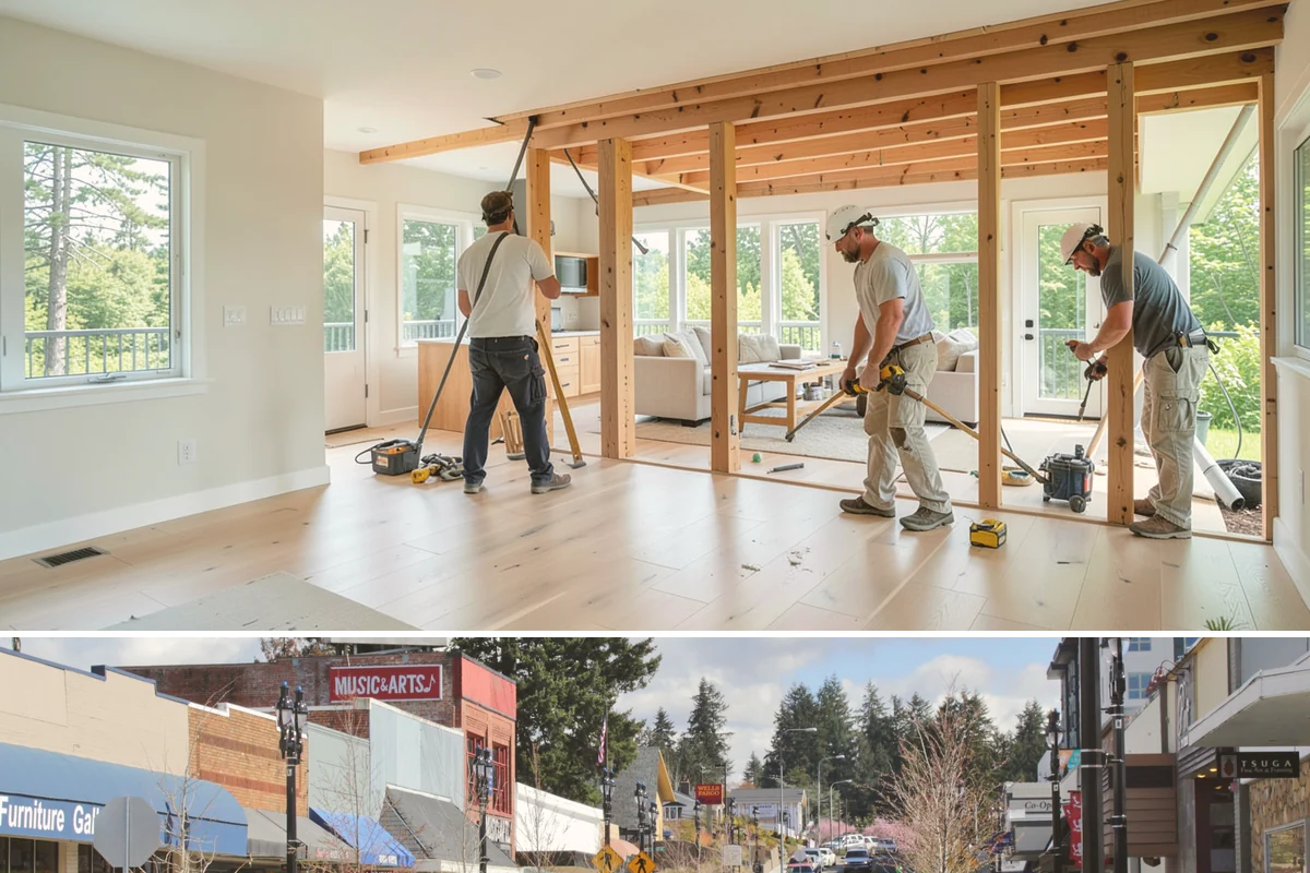 Basement Home Theater in Bothell, King County, WA - Theater builds are entirely indoors, making them a perfect winter project.