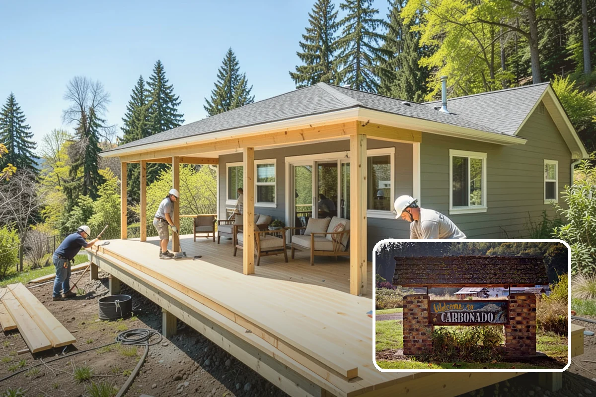 Basement Home Theater in Carbonado, Pierce County, WA - Uses the basement's natural darkness and quiet