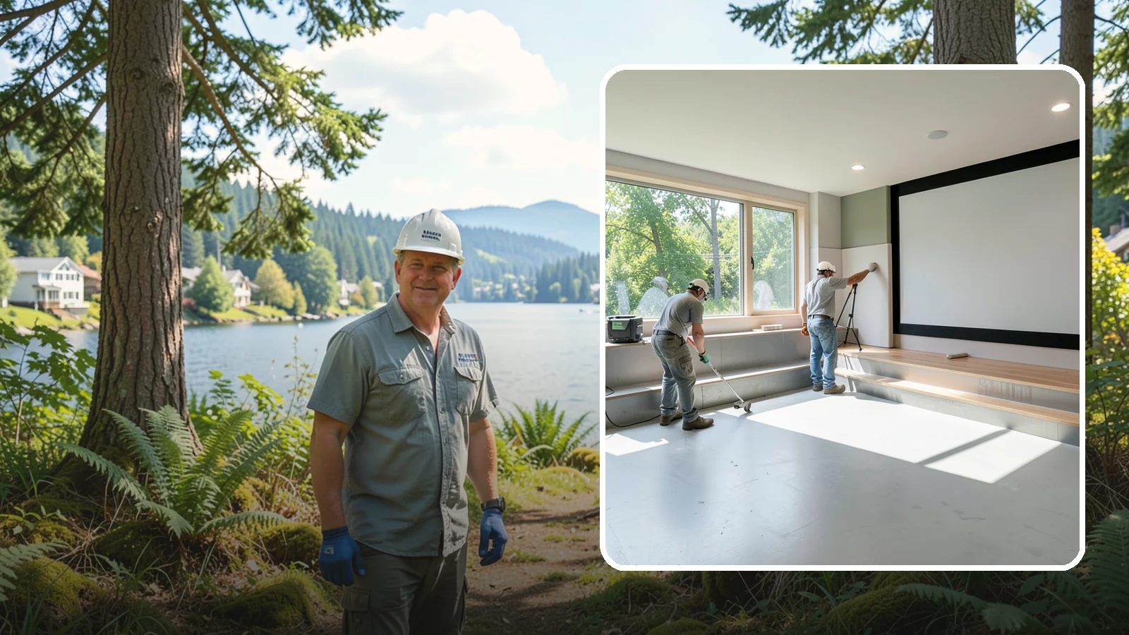 Basement Home Theater in Milton, King County, WA - A basement home theater creates a dedicated media room with soundproofing, lighting, and tiered seating.