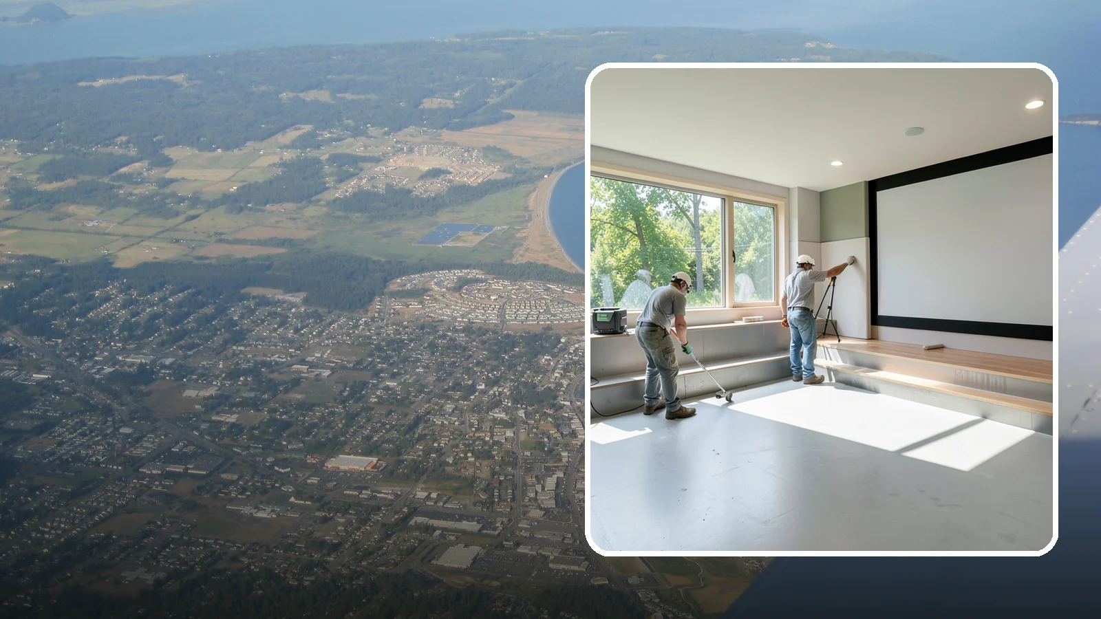 Basement Home Theater in Oak Harbor, Island County, WA - A basement home theater creates a dedicated media room with soundproofing, lighting, and tiered seating.