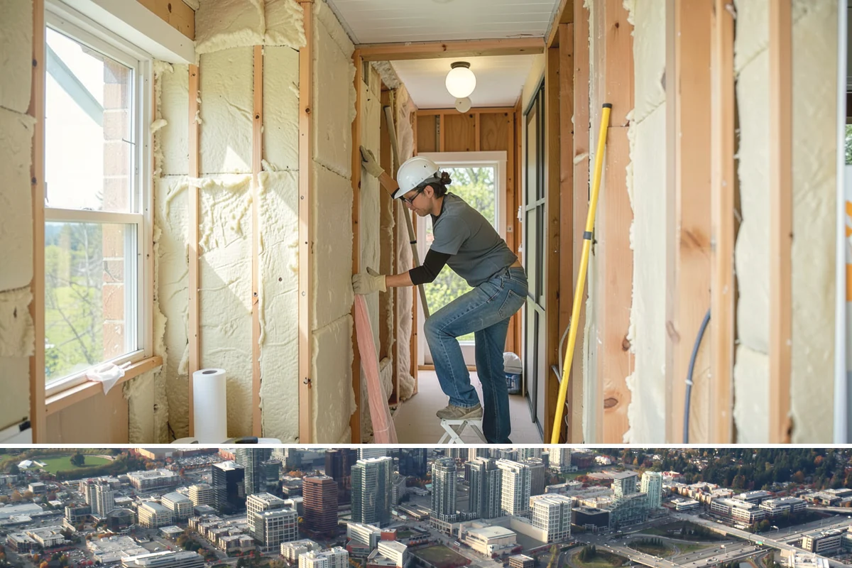 Basement Insulation in Bellevue, King County, WA - Insulating before winter delivers immediate comfort and energy savings during the coldest months.