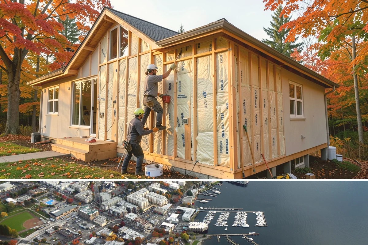 Basement Insulation in Kirkland, King County, WA - Insulating before winter delivers immediate comfort and energy savings during the coldest months.