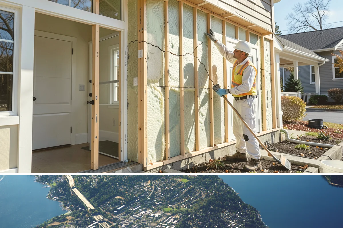 Basement Insulation in Mercer Island, King County, WA - Insulating before winter delivers immediate comfort and energy savings during the coldest months.