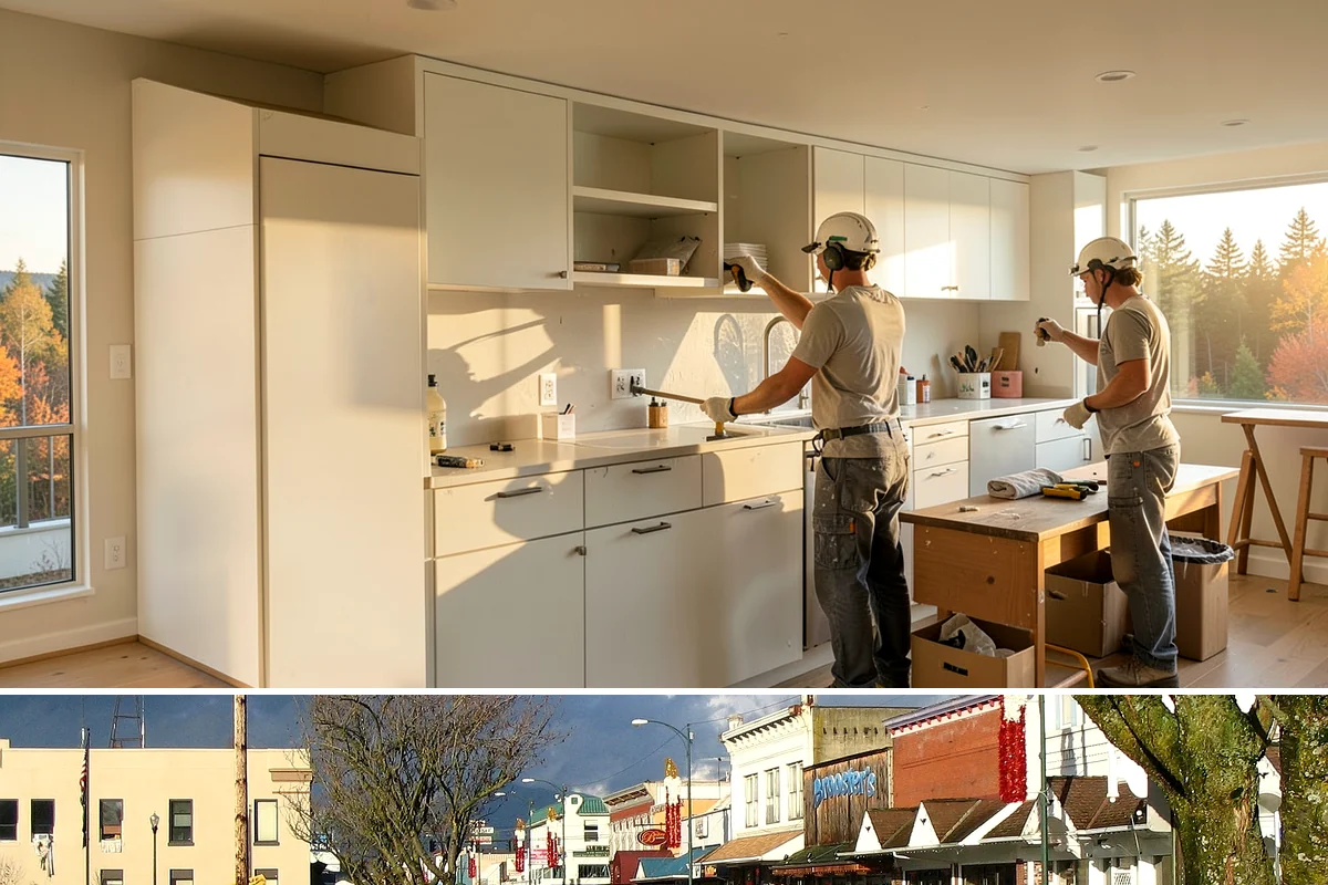 Basement Kitchenette in Arlington, Snohomish County, WA - Kitchenette installation is indoor work and fits neatly into the rainy-season schedule.